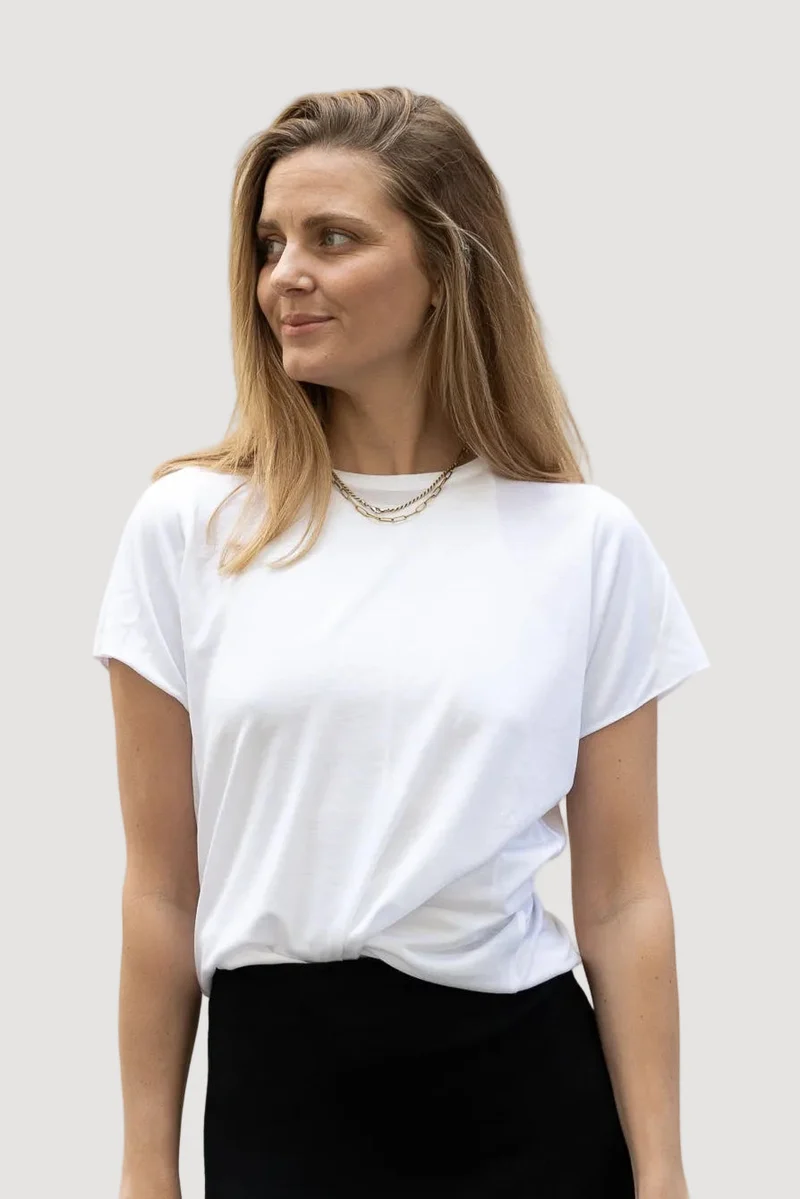 Weisses T-Shirt BALI aus 100% Tencel von Pura Clothing