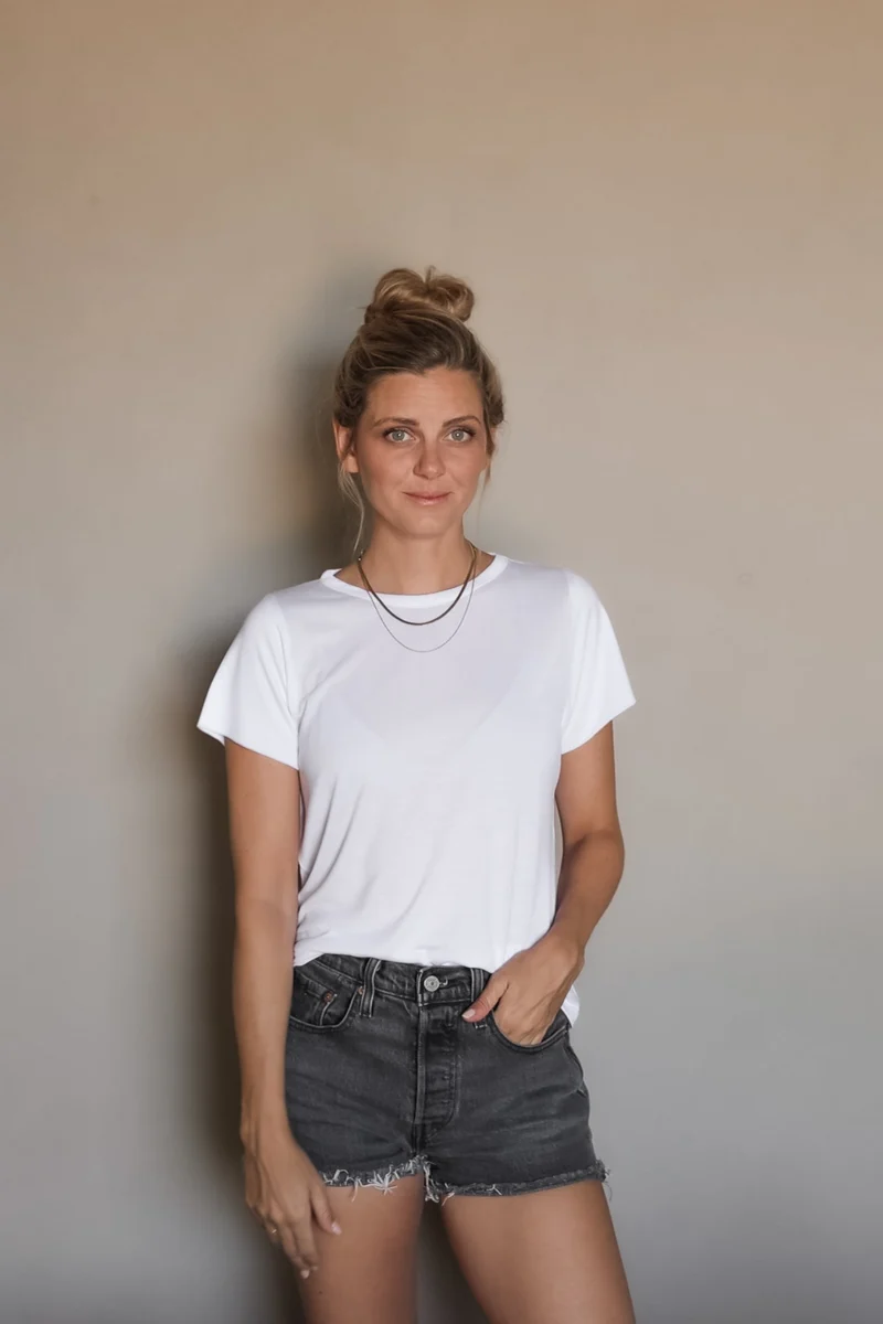 Weisses T-Shirt BALI aus 100% Tencel von Pura Clothing