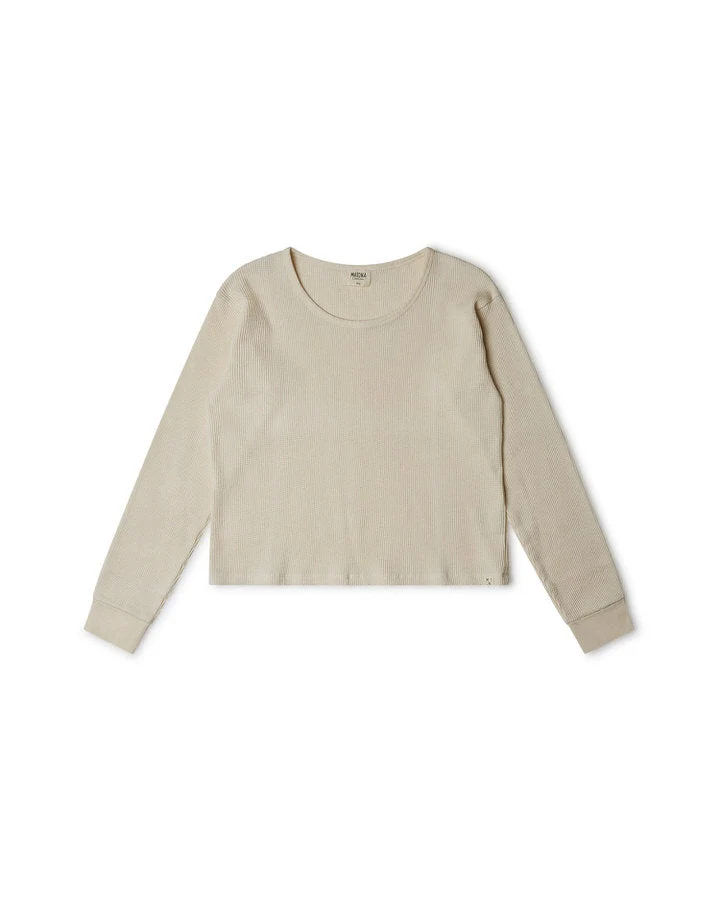Weisses Langarmshirt ecru aus Baumwolle von Matona