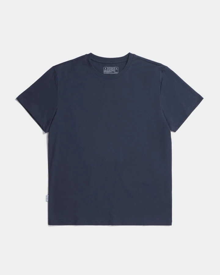 Dunkelblaues T-Shirt TreeShirt Plain aus 100% Bio Baumwolle von Nikin
