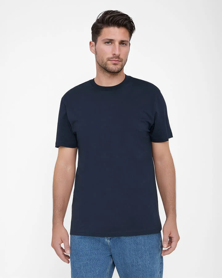 Dunkelblaues T-Shirt TreeShirt Plain aus 100% Bio Baumwolle von Nikin