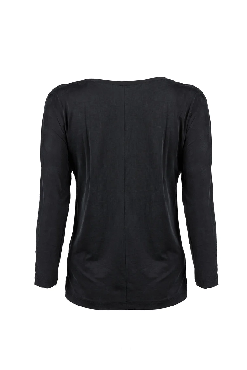 Schwarzes Top Plain aus Cupro von MOYA KALA