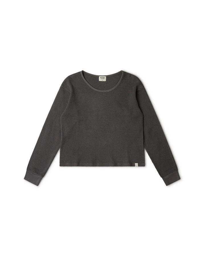 Graues Langarmshirt graphite aus Baumwolle von Matona