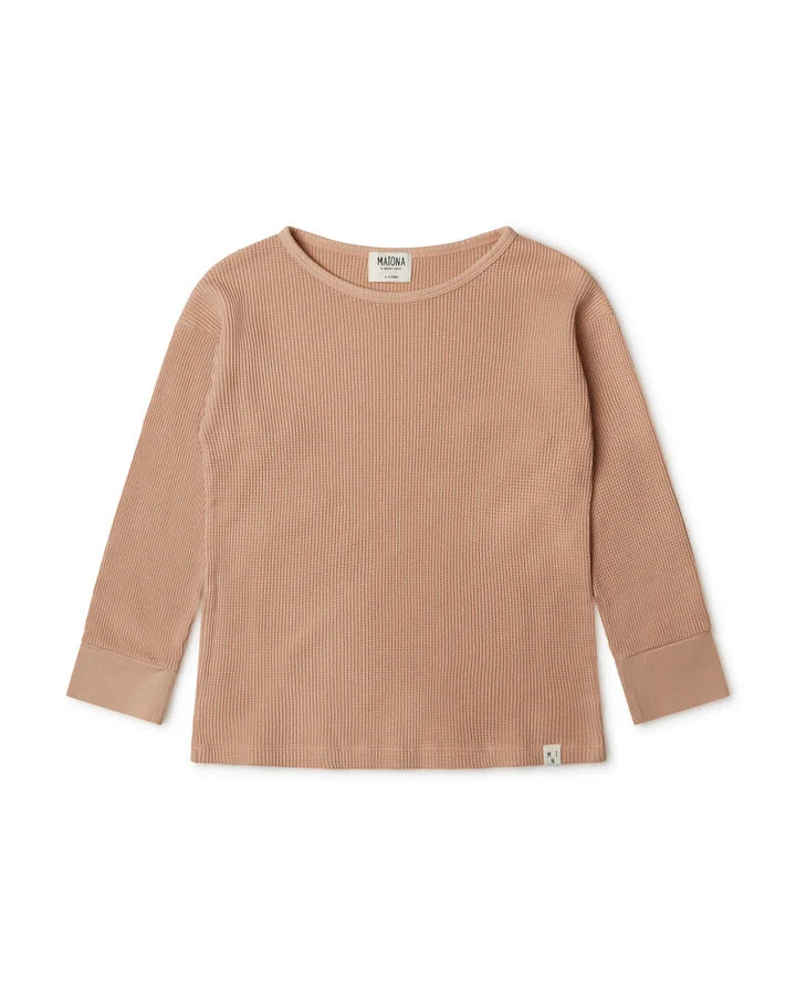 Orange-braunes Langarmshirt terracotta aus Baumwolle von Matona