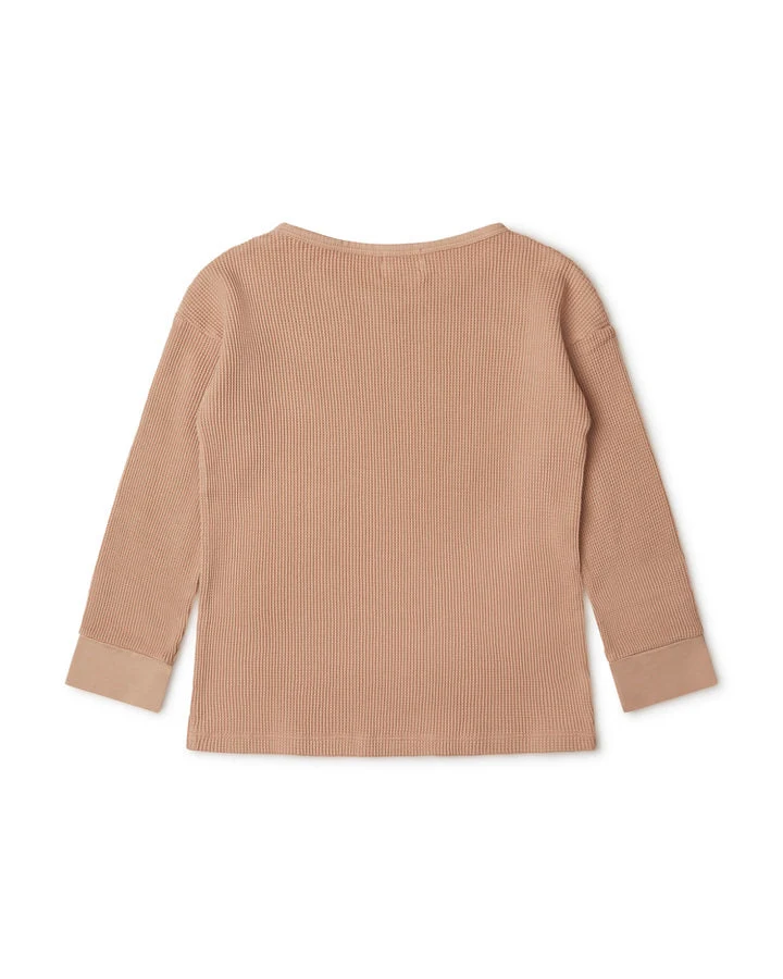 Orange-braunes Langarmshirt terracotta aus Baumwolle von Matona