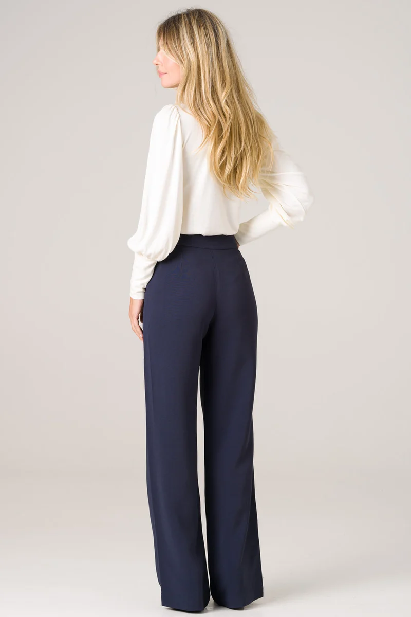 Marineblaue Hose Laurier aus Viskose von Avani
