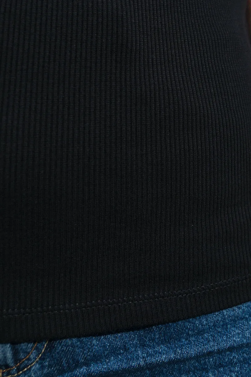 Top Alva in Schwarz von Salzwasser aus Bio Baumwolle
