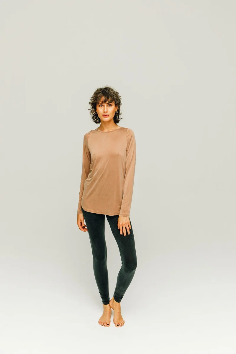 Schwarze Leggings aus Cupro von MOYA KALA