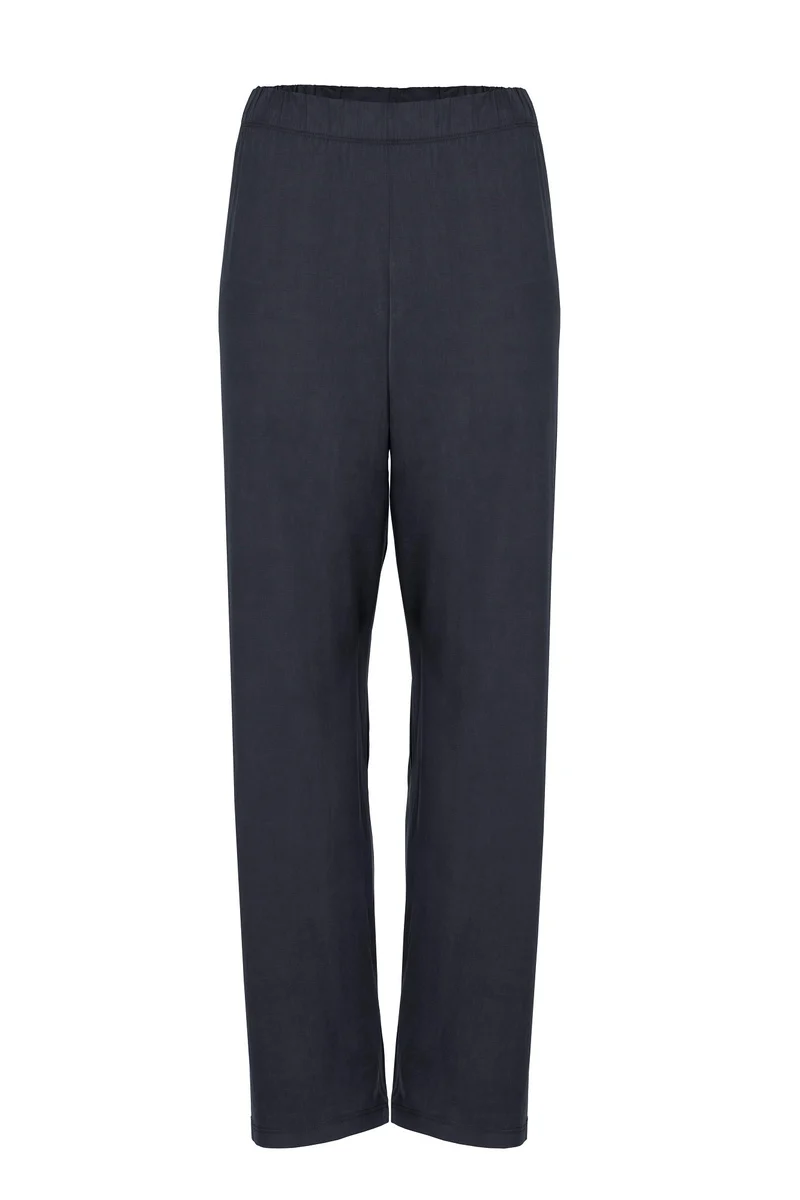 Schwarze High Waist Hose aus Cupro von MOYA KALA