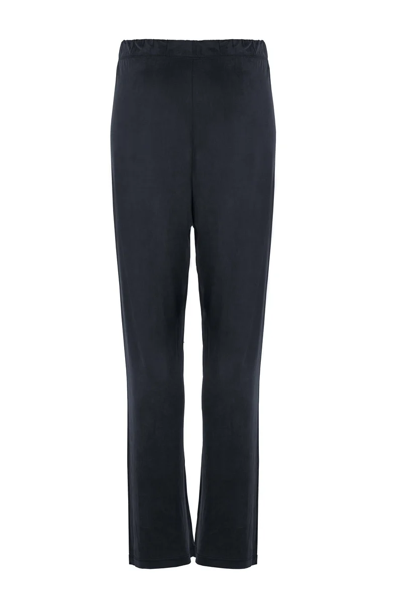 Schwarze High Waist Hose aus Cupro von MOYA KALA