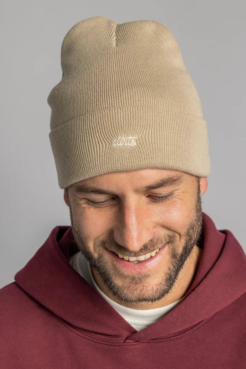 Dunkel-blaue Beanie Classic aus 100% Bio-Baumwolle von DIRTS