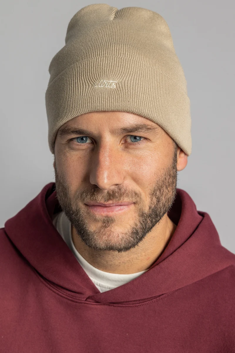 Dunkel-blaue Beanie Classic aus 100% Bio-Baumwolle von DIRTS