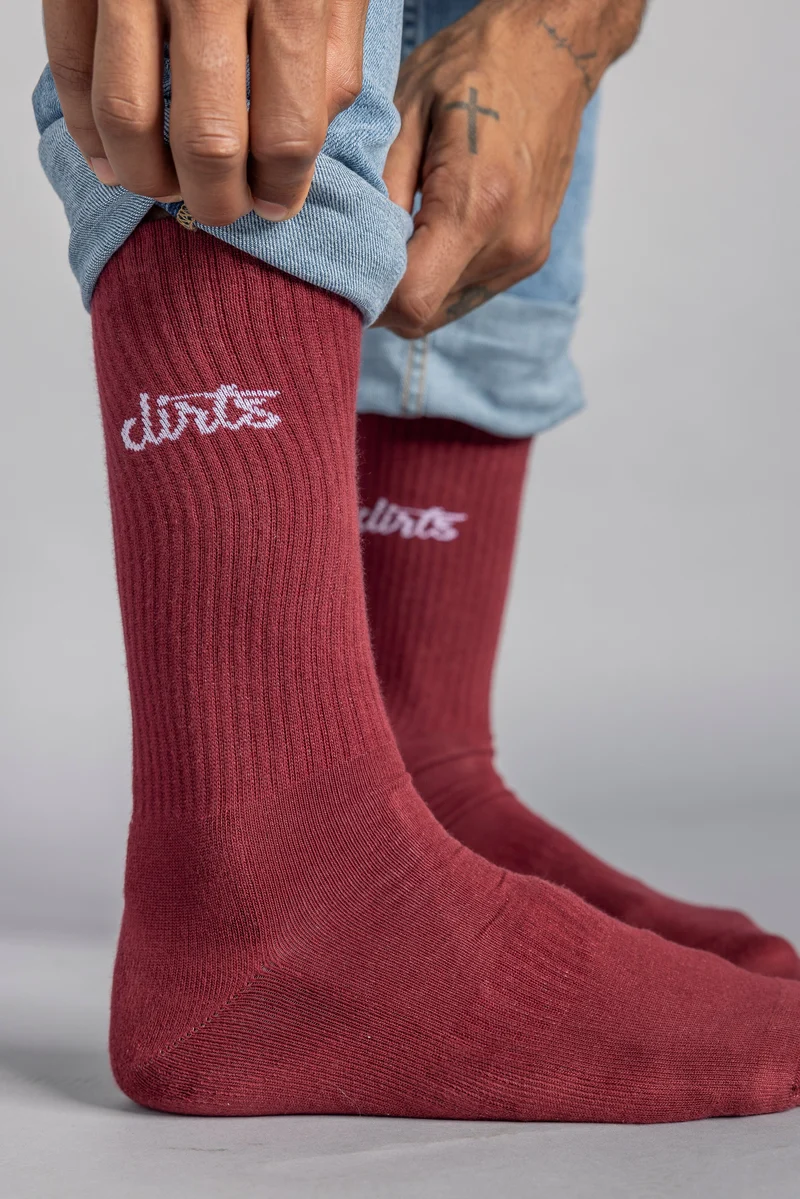 Dunkel-blaue Socken Classic Logo aus Bio-Baumwolle von DIRTS