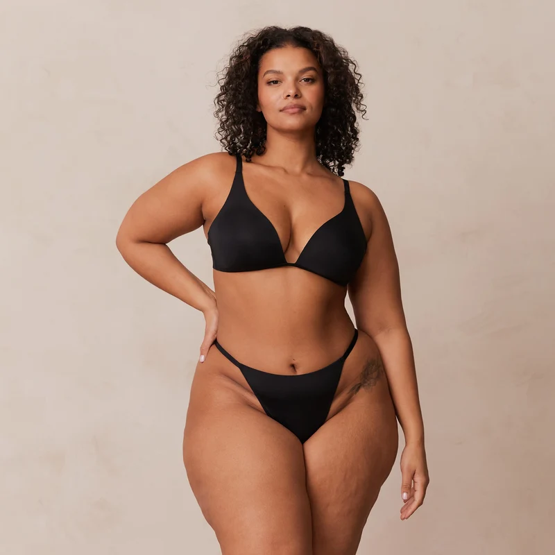 Light Bügelloser Plunge T-shirt BH - Schwarz