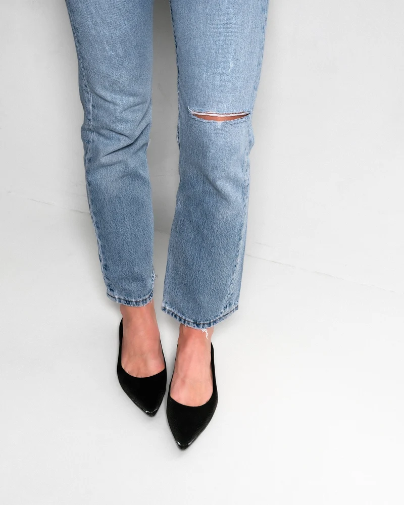 Schwarze Ballerina 10:30 am Running between offices aus recyceltem Polyester von Bikkou