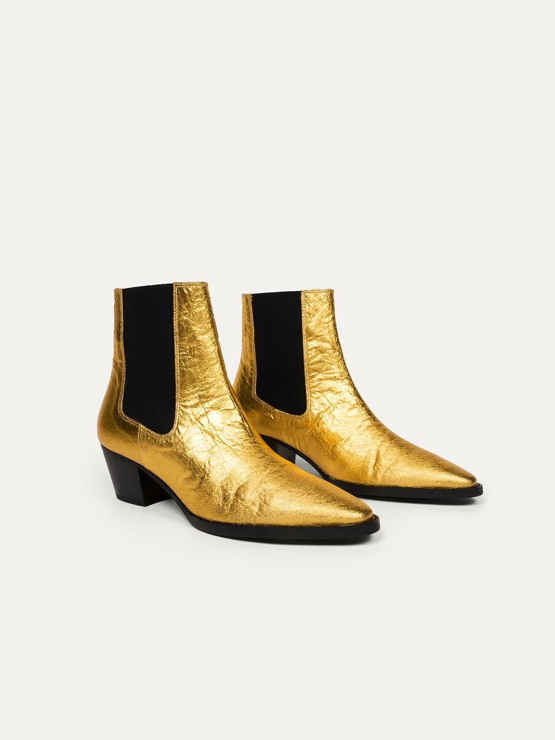 Goldige Ankle Boots 3 pm Friday rocks! aus Piñatex von Bikkou