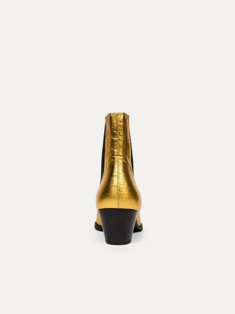 Goldige Ankle Boots 3 pm Friday rocks! aus Piñatex von Bikkou