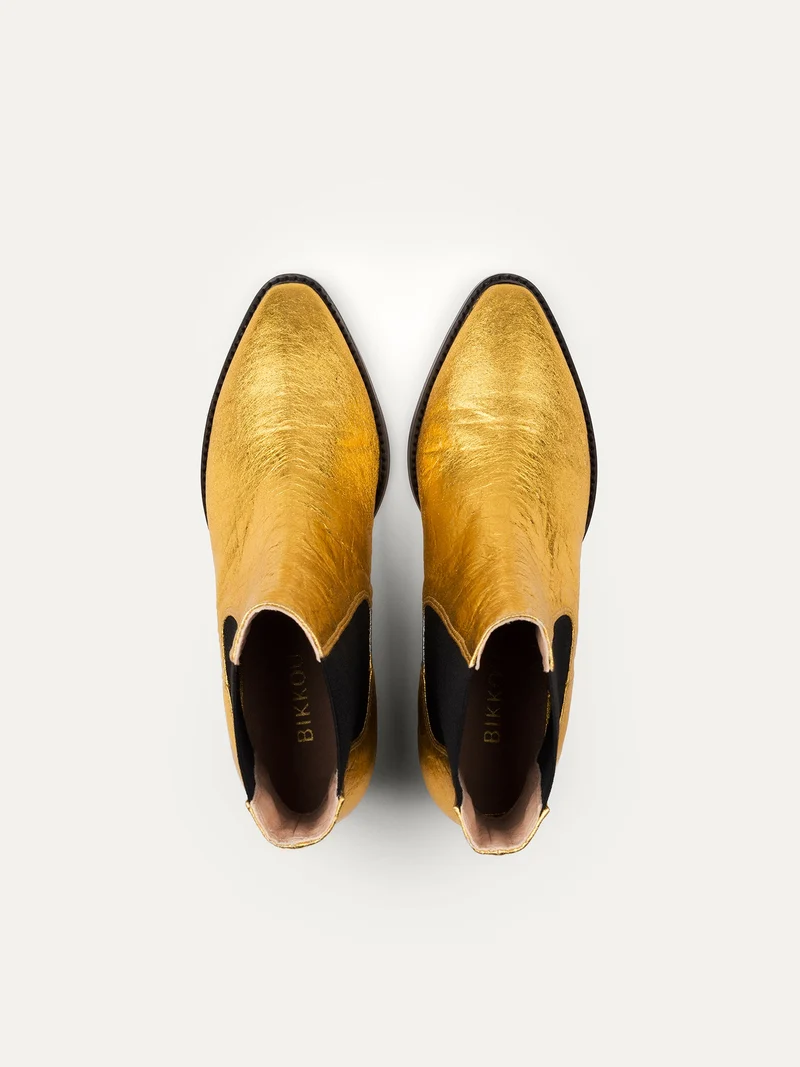 Goldige Ankle Boots 3 pm Friday rocks! aus Piñatex von Bikkou