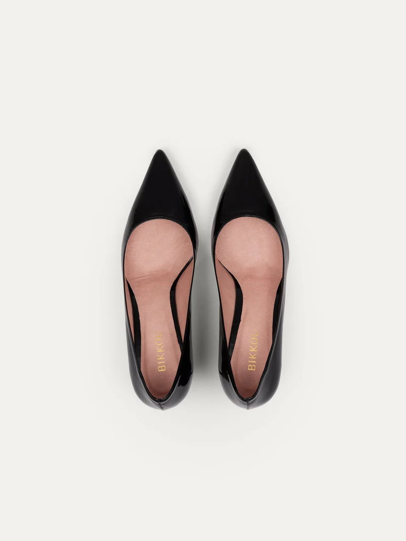 Schwarze Pumps 10 am Monday at the office aus recyceltem Polyester von Bikkou