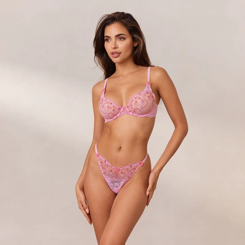 Gardenia Plunge Balcony BH - Rosa