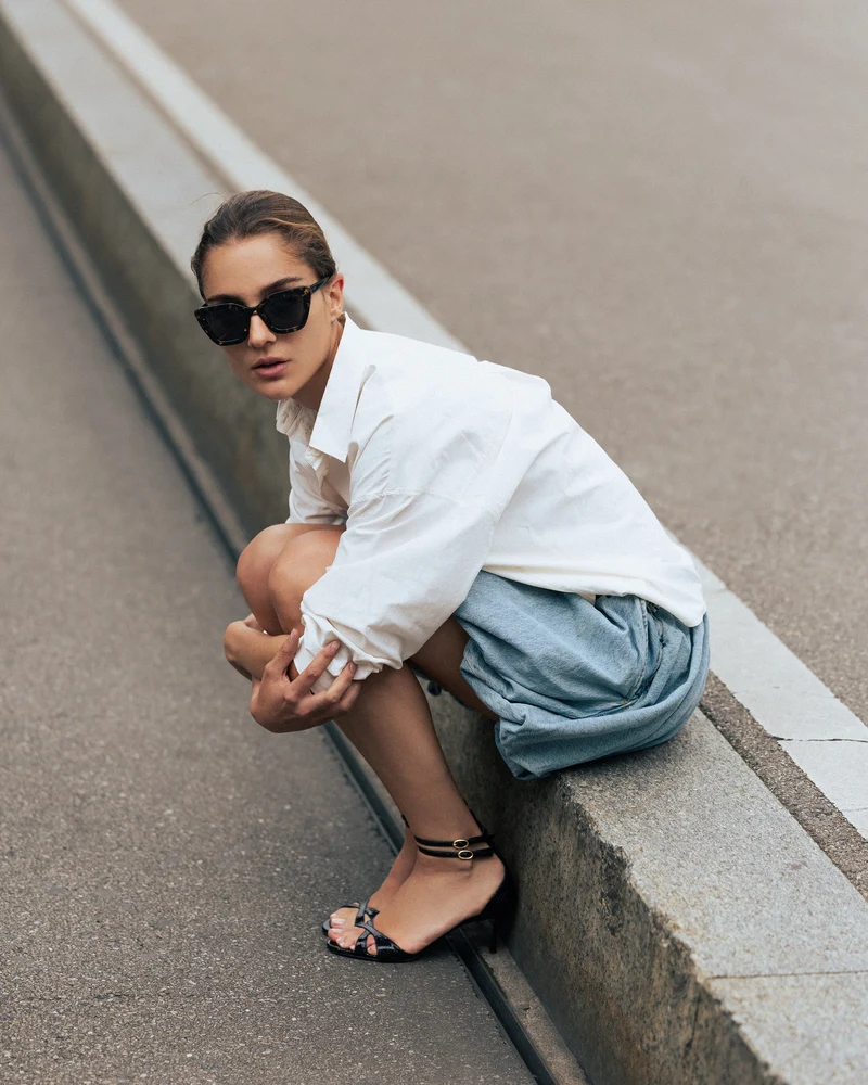 Schwarze High Heels 12:30 pm Summer lunch aus Python Specchio von Bikkou