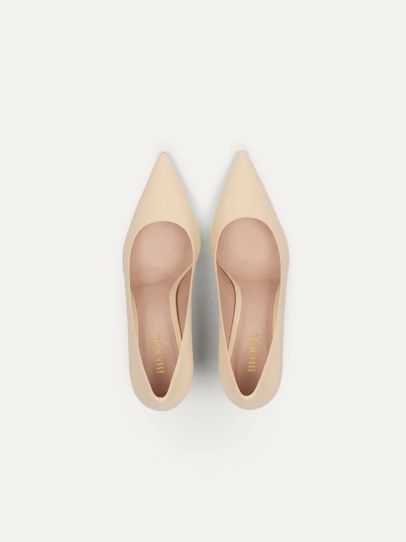 Beige Pumps 10 am Monday at the office aus biobasiertem Polymere von Bikkou