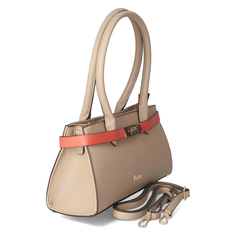 Schultertasche Beige