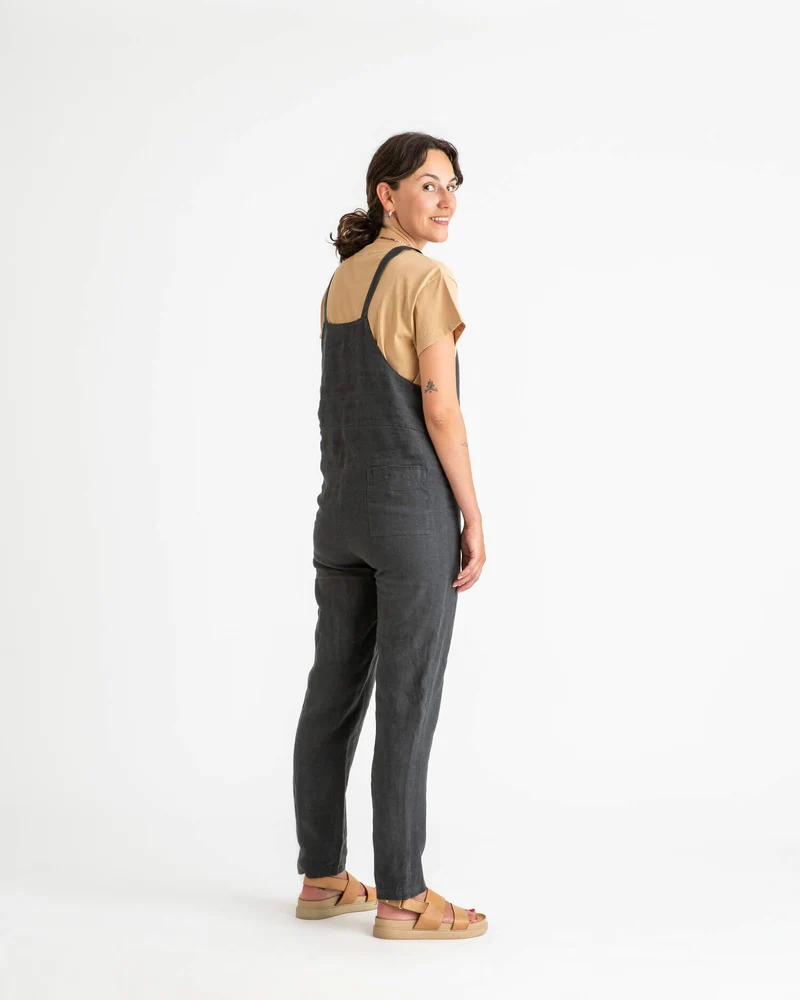 Linen Overall black