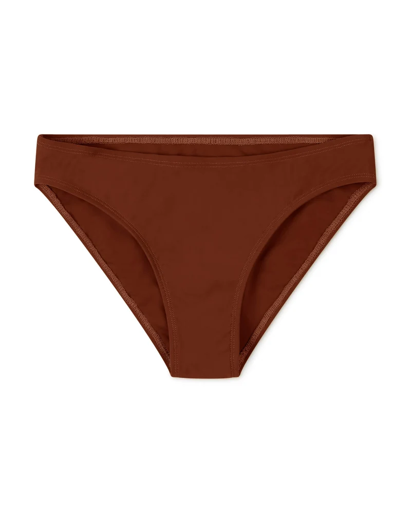 Rot-braunes Bikini Unterteil aus recyceltem Polyamid von Matona