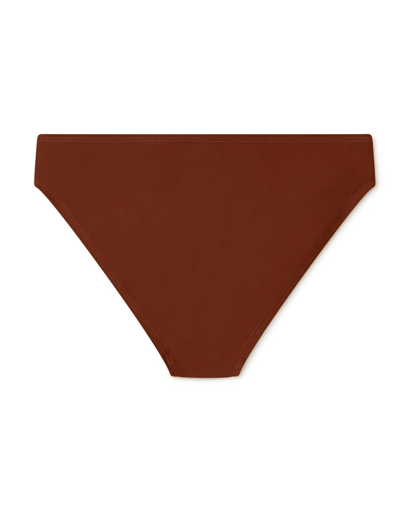 Rot-braunes Bikini Unterteil aus recyceltem Polyamid von Matona