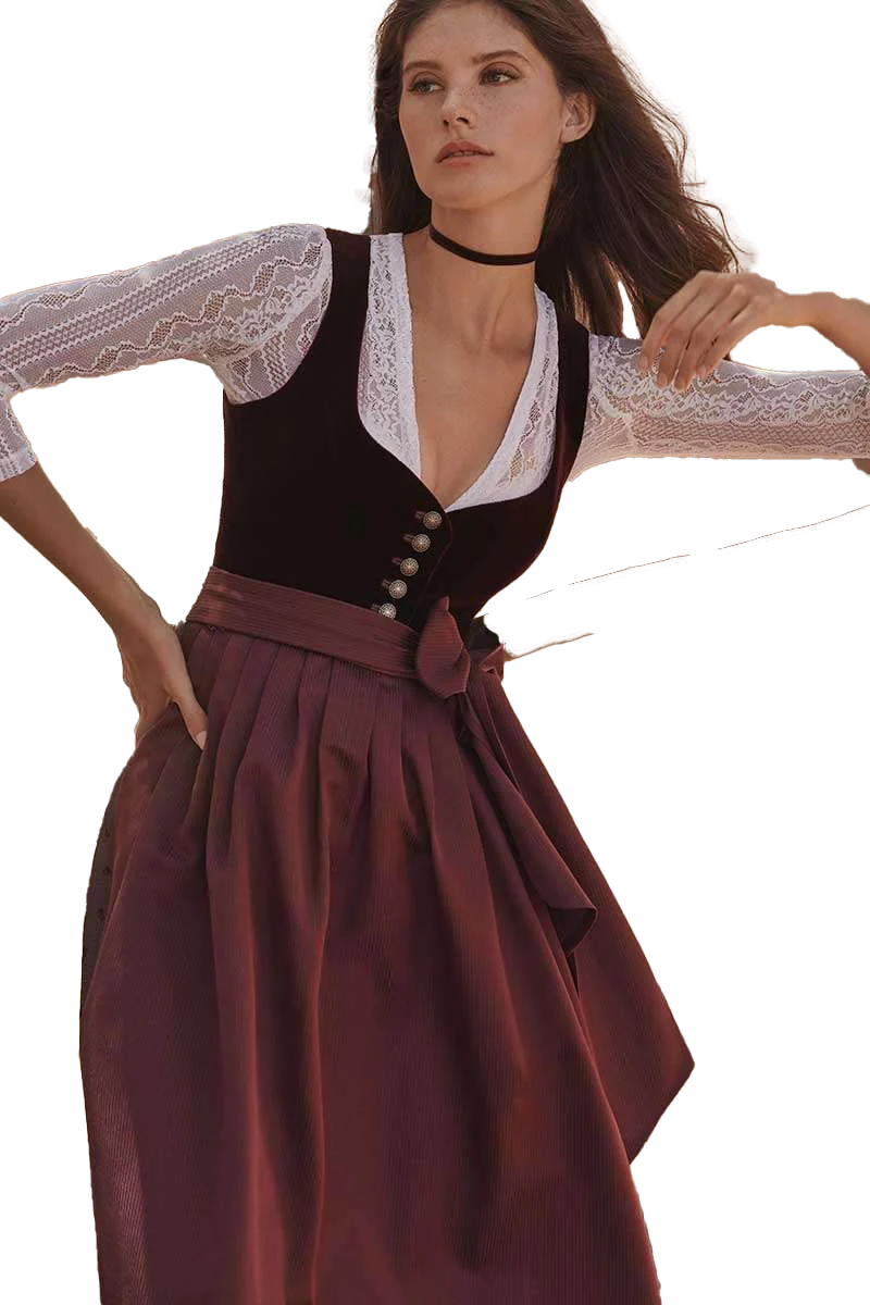 Samt Dirndl midi