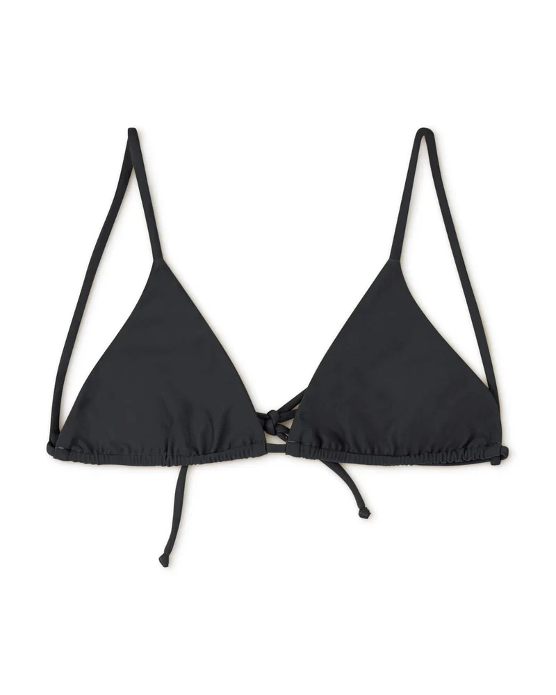Schwarzes Triangle Bikini Top aus recyceltem Polyamid von Matona