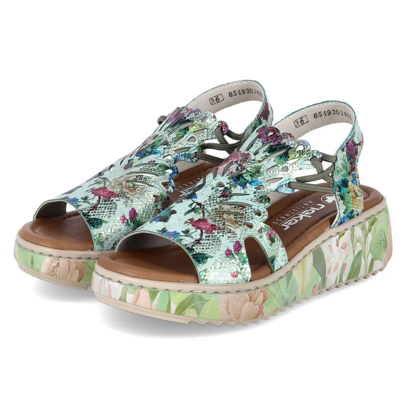 Plateau-Sandalen Grün