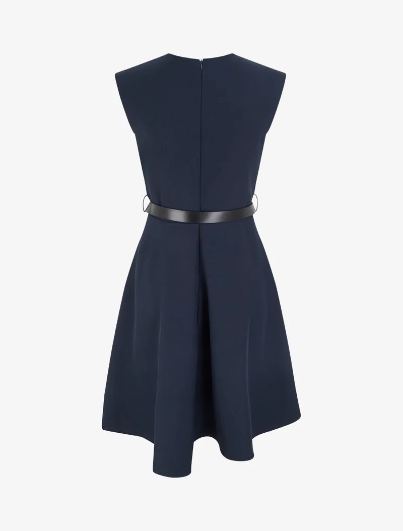 Ärmelloses Skaterkleid mit Wickelausschnitt - Marine