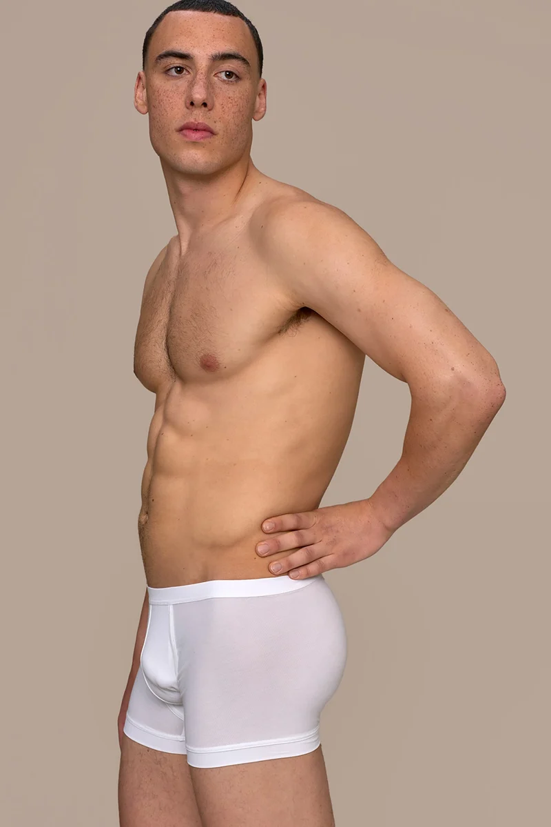 Boxerbrief / Unterhose in weiss aus natürlichem MicroModal