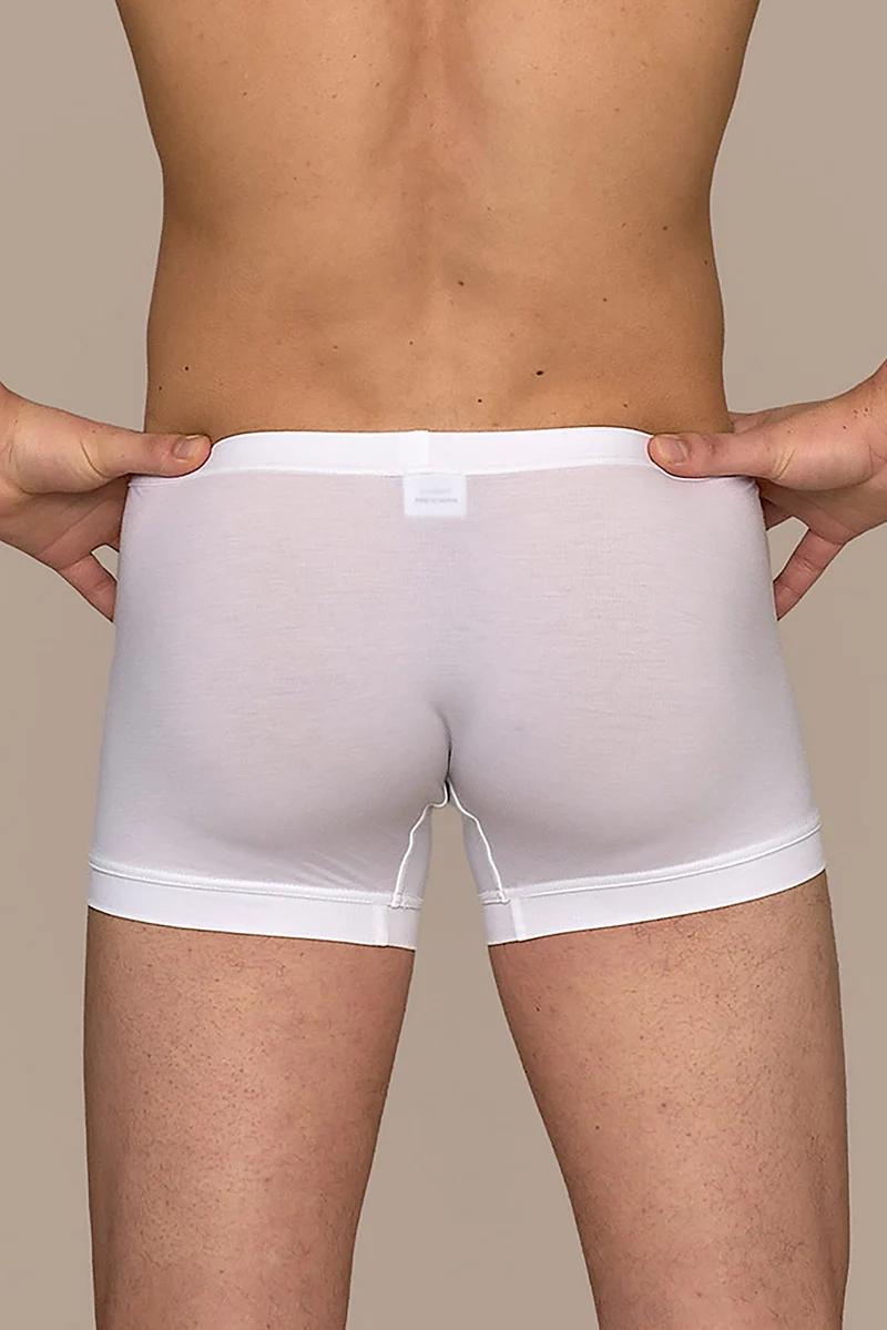Boxerbrief / Unterhose in weiss aus natürlichem MicroModal