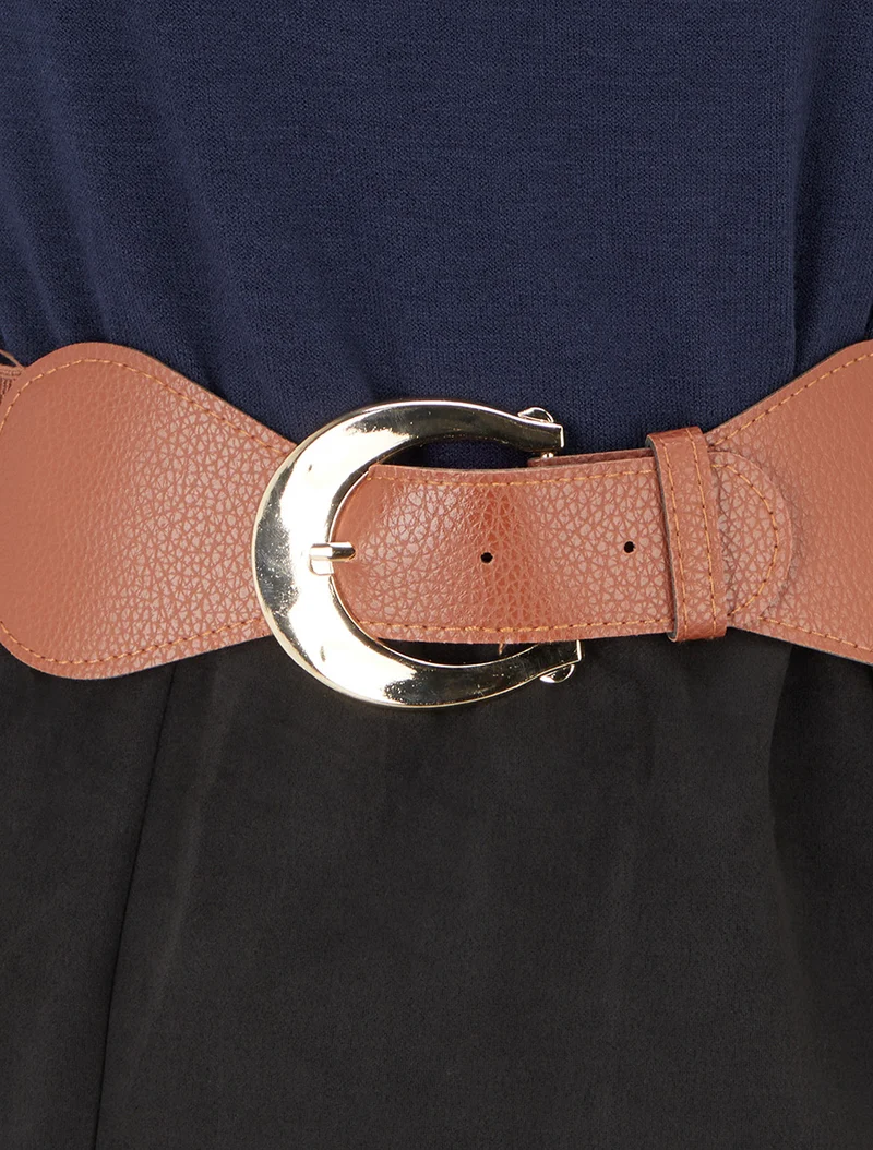 Zweiteiliges Kleid mit geradem Schnitt - Marine
