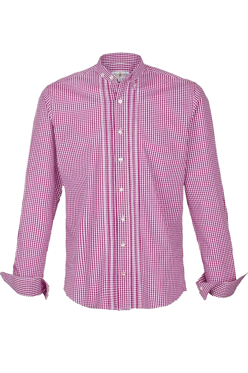 SLIM-FIT Stehkragen kariert