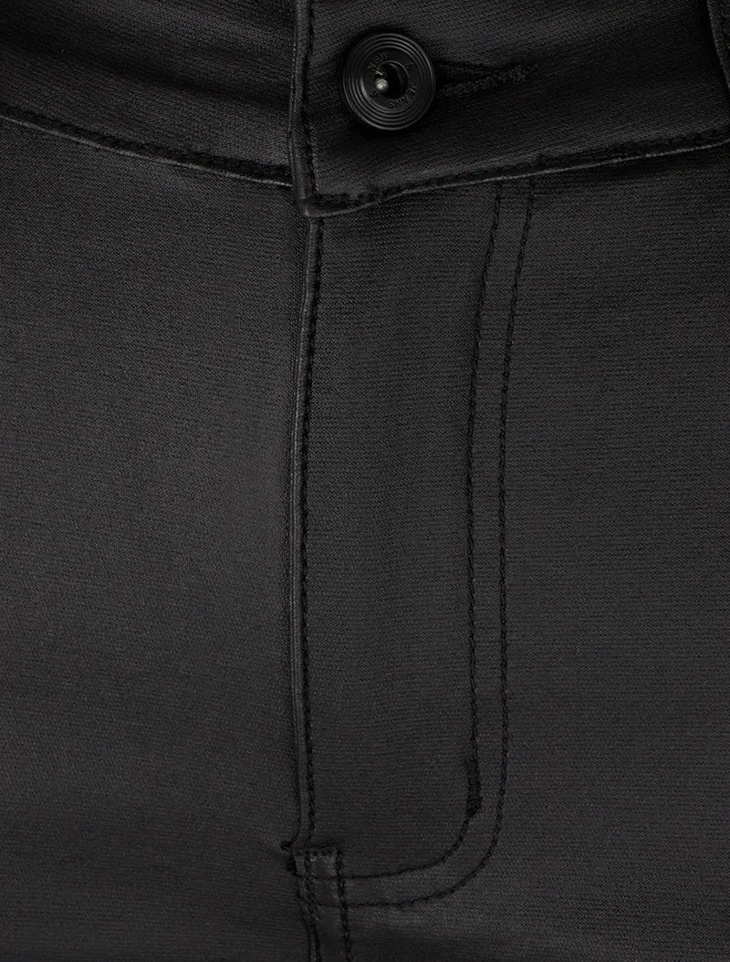 Beschichtete Röhrenhose - Schwarz