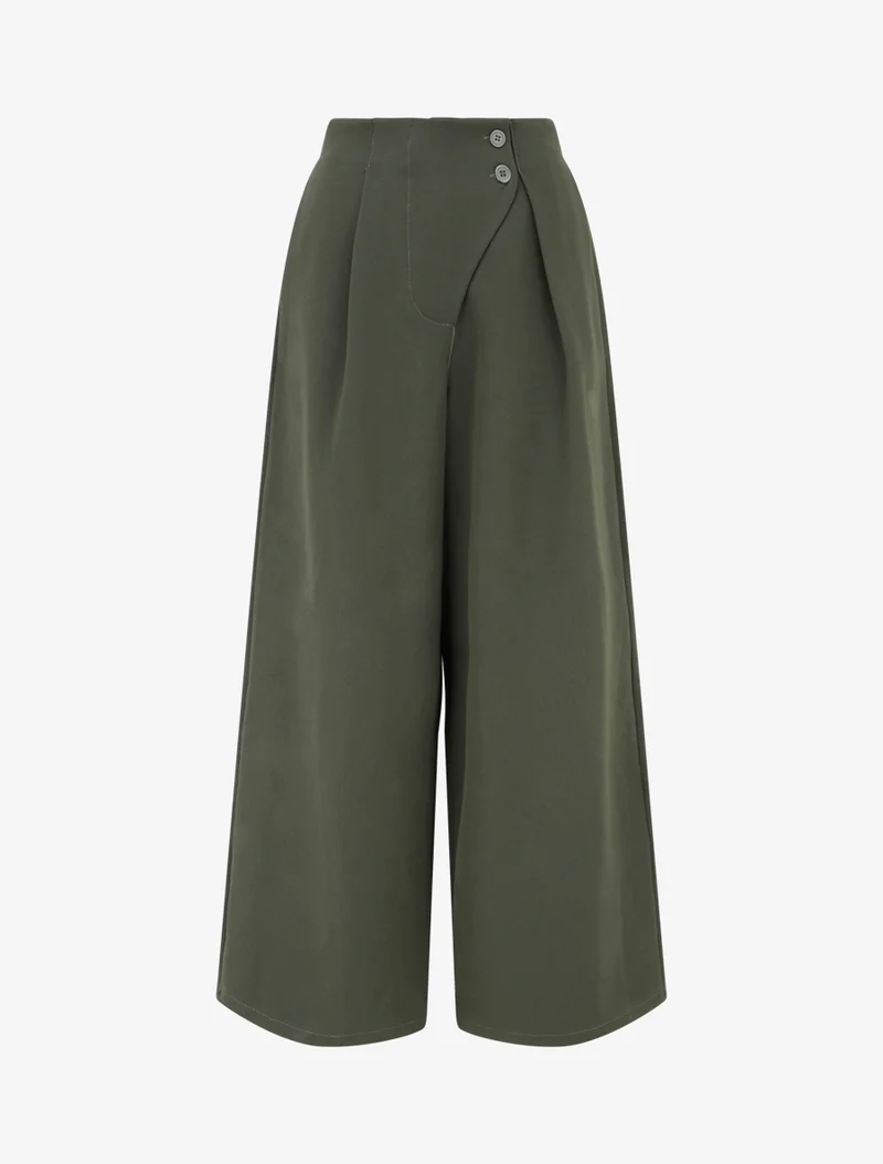 Uni Hose mit elastischem Bund - Kaki
