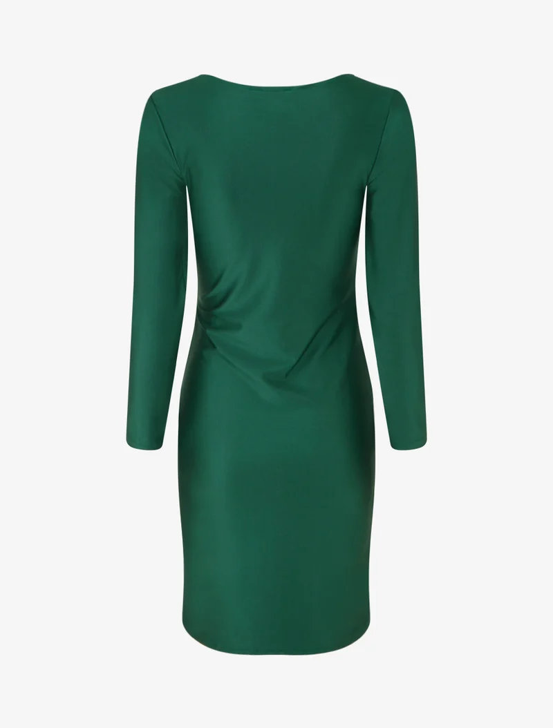Midikleid mit Metallschmuck - Grün