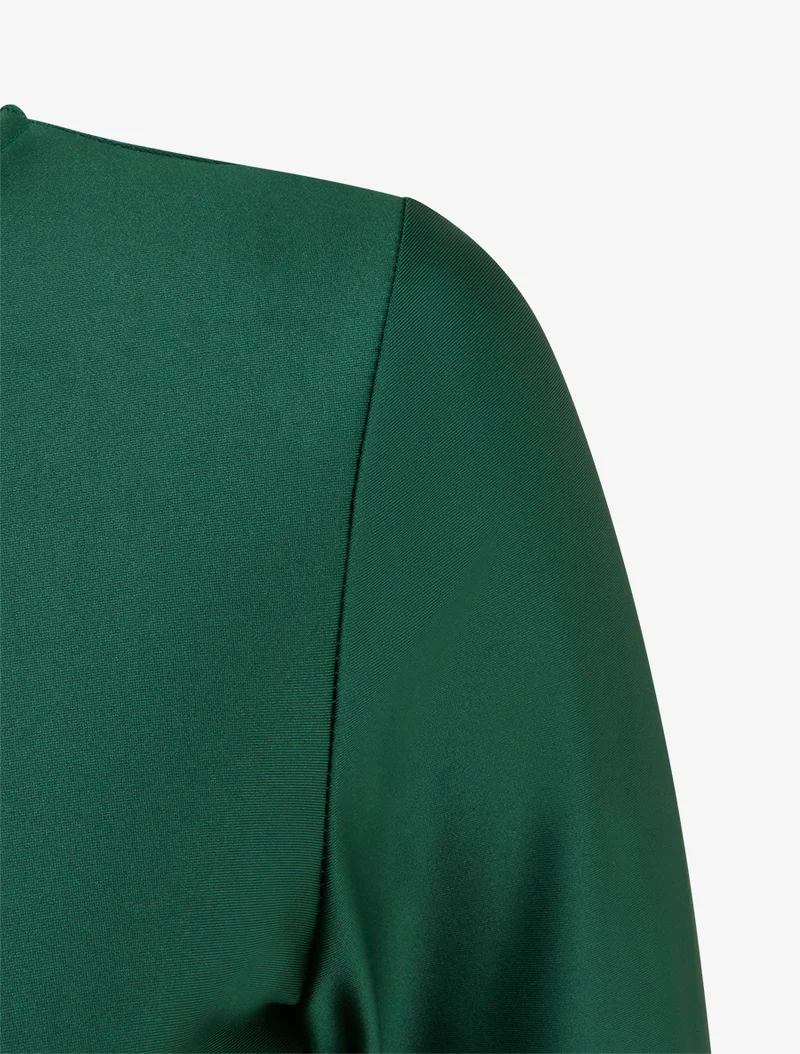 Midikleid mit Metallschmuck - Grün