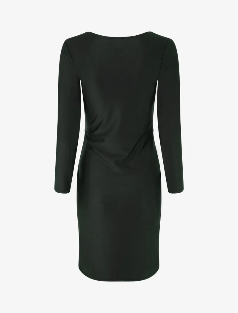 Midikleid mit Metallschmuck - Schwarz