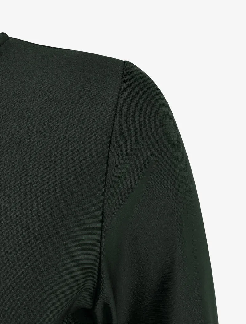 Midikleid mit Metallschmuck - Schwarz