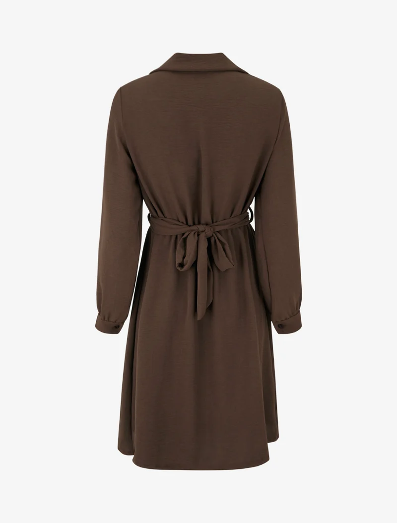Wickelhemdkleid - Braun