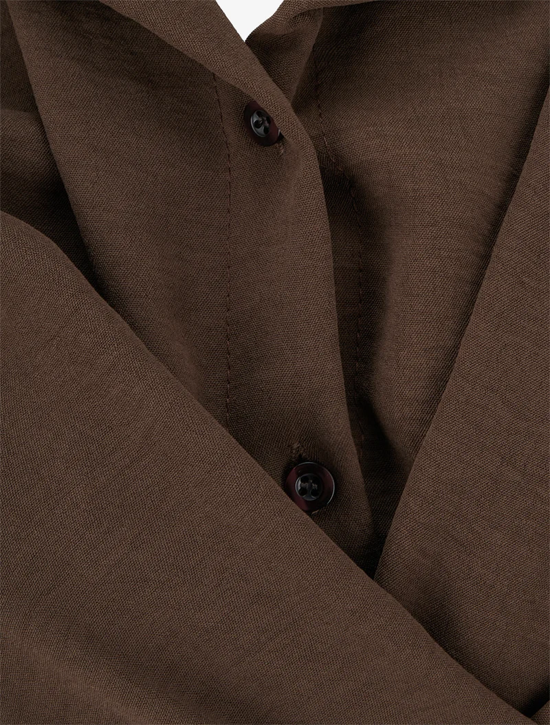 Wickelhemdkleid - Braun