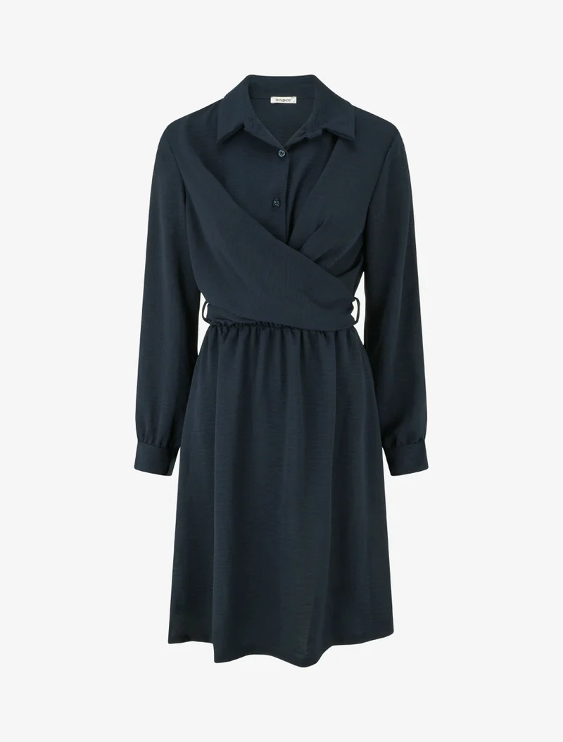 Wickelhemdkleid - Marine