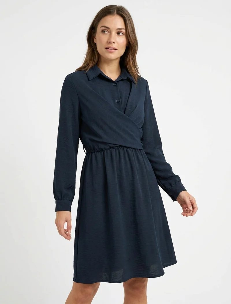Wickelhemdkleid - Marine