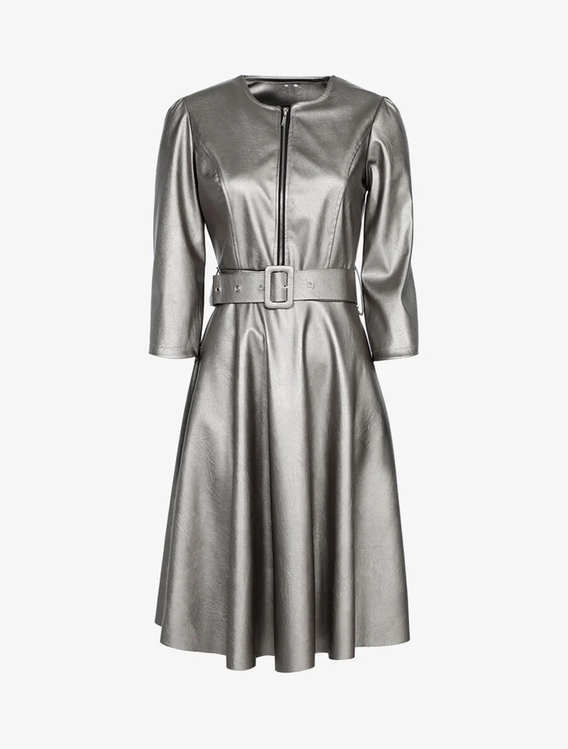 Skaterkleid aus Kunstleder - Geld