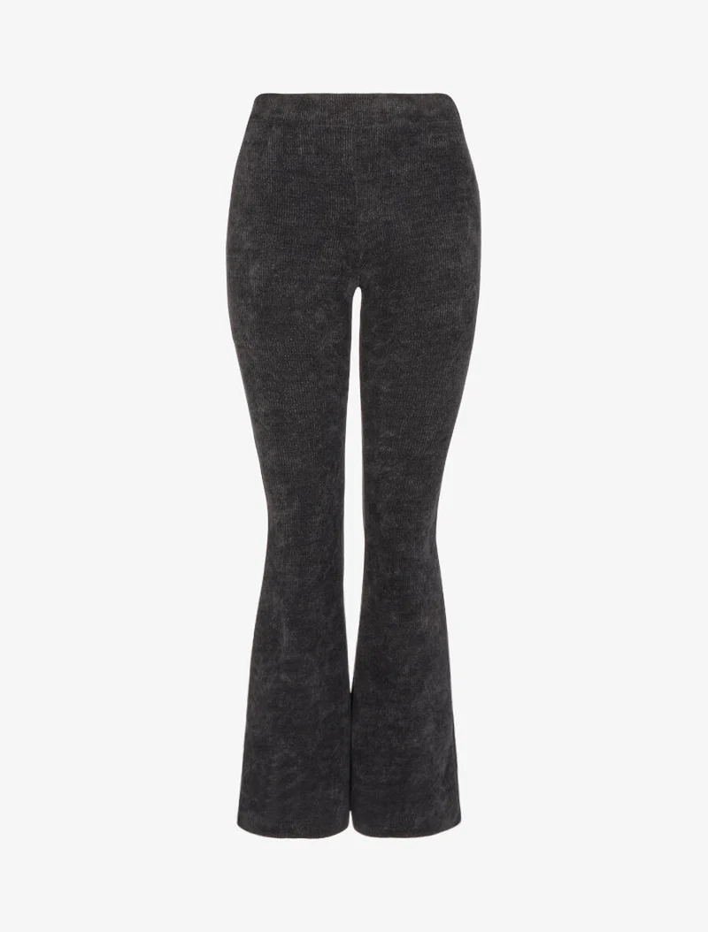 Cordhose mit Schlag - Schwarz